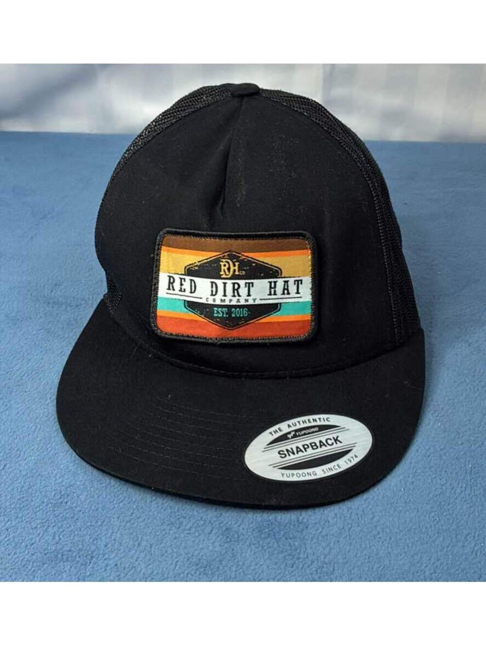 Red Dirt Hat Co. Black Snapback Trucker Hat